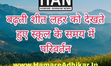 जिले में नर्सरी से लेकर 5 वी तक की कक्षा का समय परिवर्तन देखे