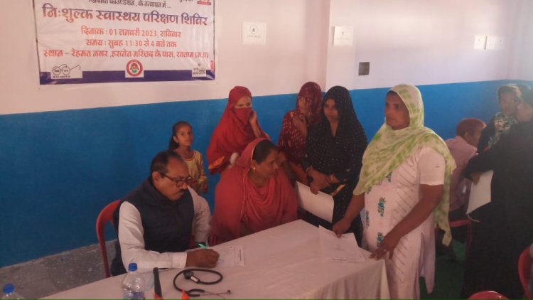 सामाजिक संस्थाओं के संयुक्त तत्वावधान में निशुल्क स्वास्थ्य परीक्षण एवं रक्तदान शिविर का सफल आयोजन हुआ