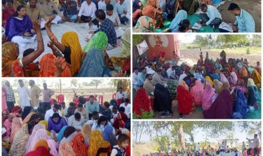 कांग्रेस द्वारा द्वितीय चरण में ग्राम जामथून में नारी सम्मान योजना का पंजीयन शिविर का आयोजन