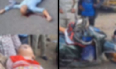 रिश्तेदार की शादी में जा रहे नाना और नाती को बस ने टक्कर मारी, नाना और आठ माह के मासूम की मौत